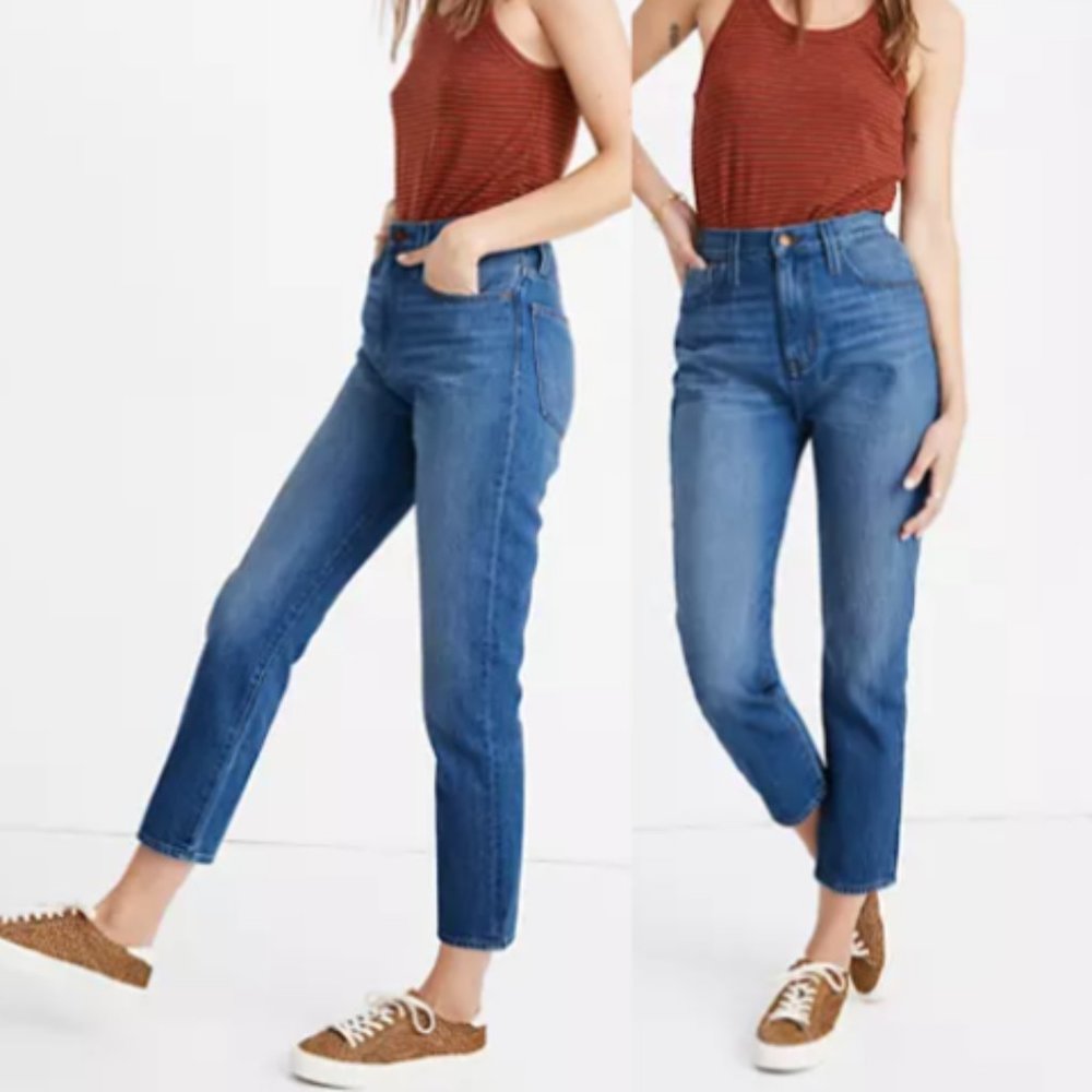 Madewell The High Rise Momjean in Stratfield Wash